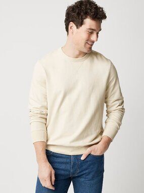 J.Crew Factory Men's Natural Crewneck Sweatshirt XXL New